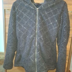 fuzzy zip up jacket